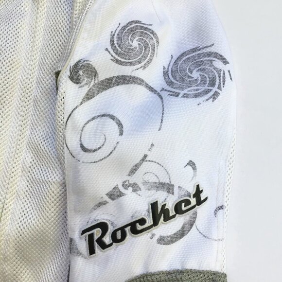 Joe Rocket Womens Cleo Motorcycle Jacket Size L White Silver Mesh Padded Armored - Picture 9 of 16